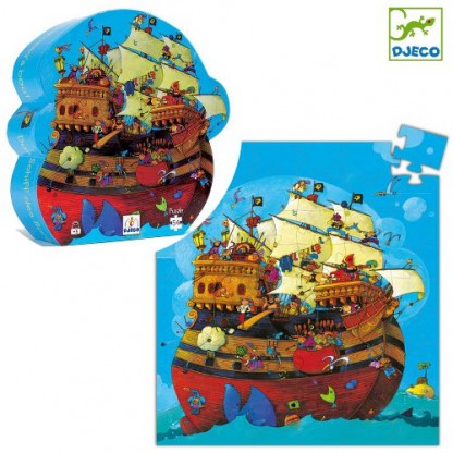Puzzle Djeco Corabia Barbarossa, de la 5 ani