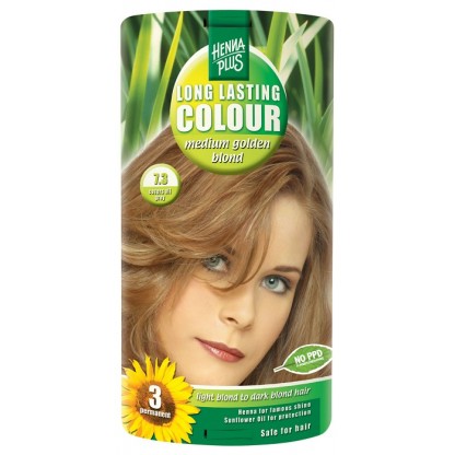 Vopsea de par Long Lasting Colour High Medium Golden Blond 7.3 HennaPlus