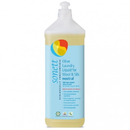 Detergent BIO lichid pt. lana si matase, fara parfum Neutru 1L Sonett