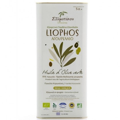 Ulei de masline extravirgin Liophos Early Harvest bio 5 litri Stamatakos Grecia