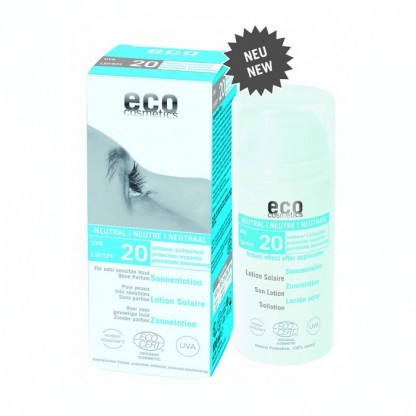 Lotiune de protectie solara FPS20 fara parfum 100 ml Eco Cosmetics