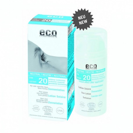 Lotiune fluida de protectie solara FPS20 fara parfum Eco Cosmetics