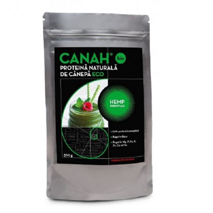 Pudra proteica de canepa bio 500g Canah