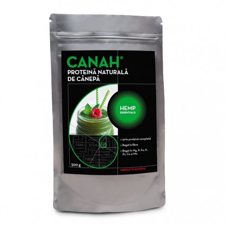 Pudra proteica de canepa naturala 500g Canah