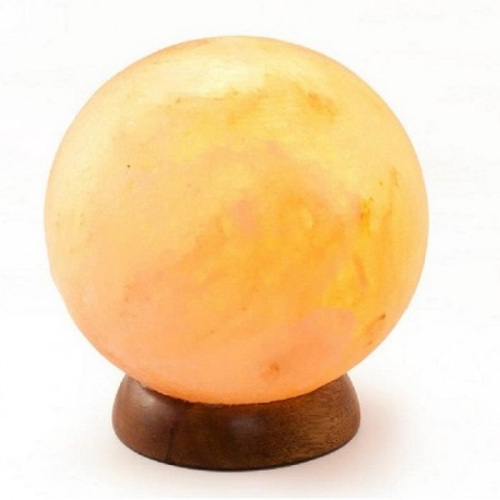 Lampa electrica din cristale de sare de Himalaya Glob Feng Shui Monte Salt Crystal
