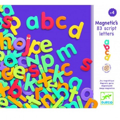 83 Litere magnetice colorate pentru copii Djeco, de la 4 ani