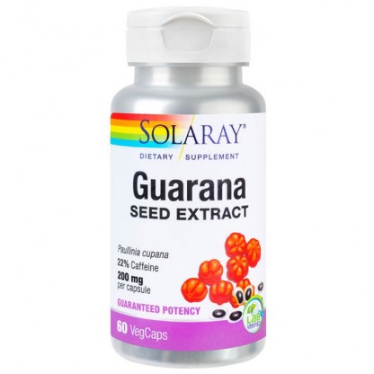 Guarana 200mg 60 capsule vegetale Solaray