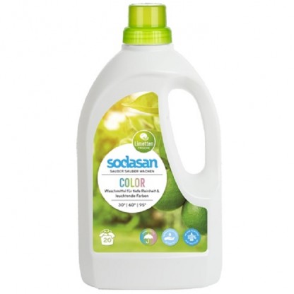 Detergent BIO lichid pt rufe colorate Lime 1.5L Sodasan