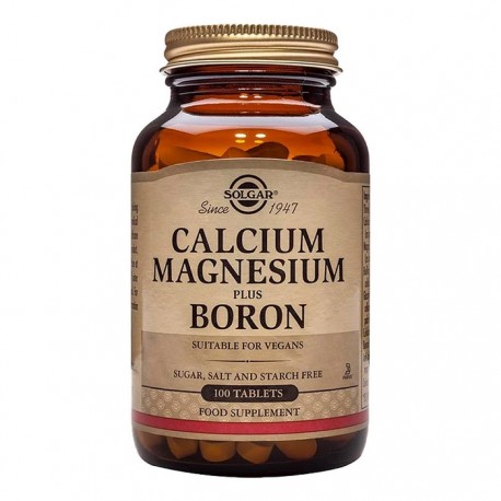 Calcium Magnesium cu Boron (Calciu, Magneziu si Bor) 100 tablete Solgar