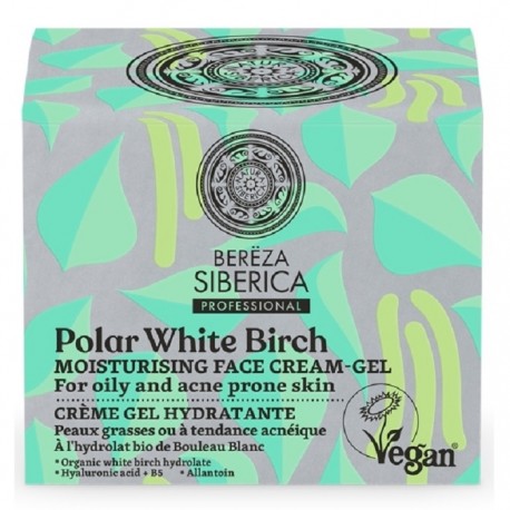 Crema-gel hidratanta cu mesteacan, ten gras sau acneic 50ml Polar White Birch