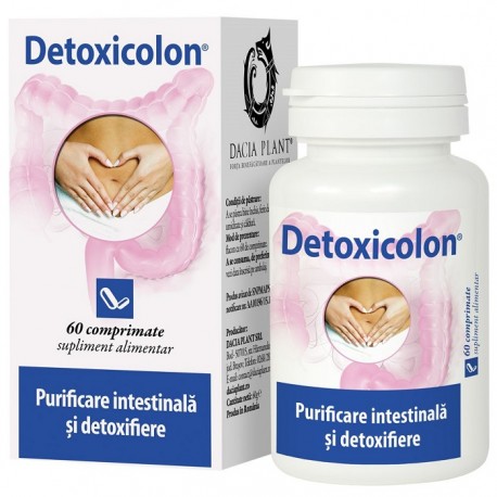 Detoxicolon - Purificare intestinala si detoxifiere 60 comprimate Dacia Plant