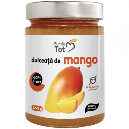 Bun de Tot - Dulceata de mango fara zahar 360g Dacia Plant