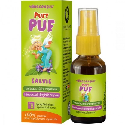 Pufy Puf Salvie spray (calmeaza durerile de gat) 20ml Dacia Plant