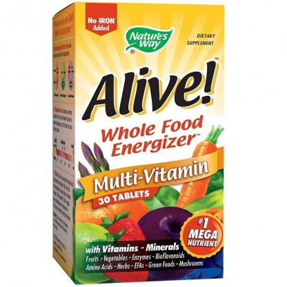 Complex de vitamine si minerale Alive (fara fier adaugat) 30 tablete Nature’s Way