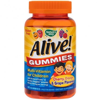 Alive Gummies Multi-Vitamine pt Copii 90 jeleuri Nature'S Way