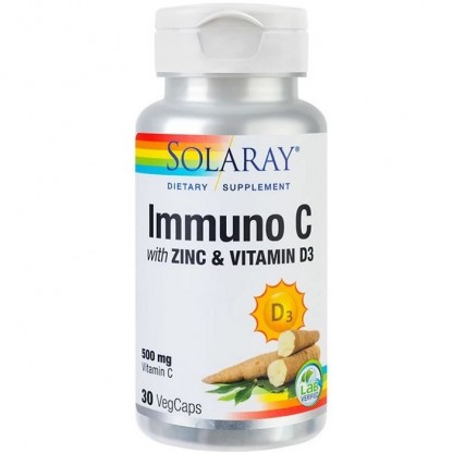 Immuno C cu Zinc si Vitamina D3 30 capsule vegetale Solaray