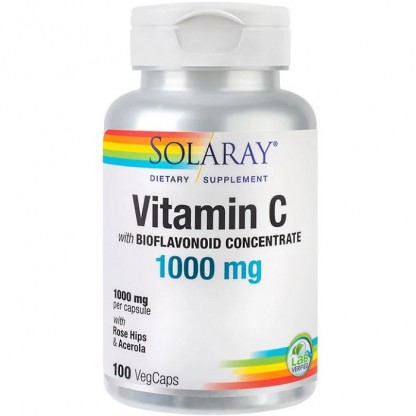 Vitamina C 1000mg (adulti) 100 capsule vegetale Solaray