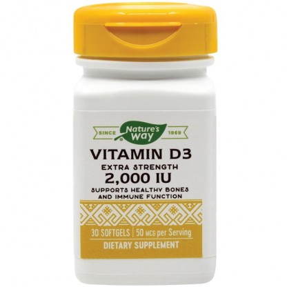 Vitamina D3 2000 ui 30 caps moi Nature's Way