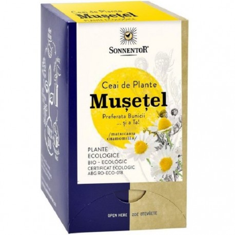 Ceai Flori de musetel Eco 18 pliculete Sonnentor