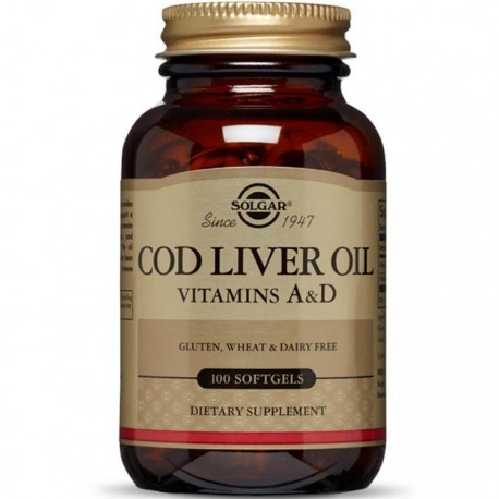 Cod Liver Oil (Ulei din ficat de cod) 100 capsule Solgar
