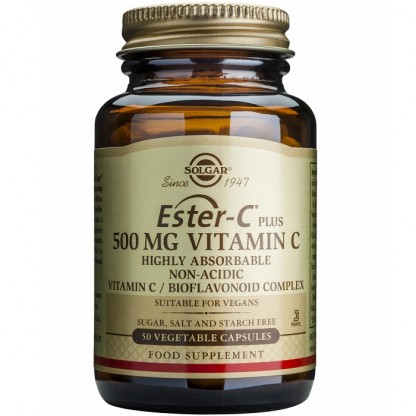 Ester C Plus 500mg (acid ascorbic – vitamina C alcalina) 50 capsule vegetale Solgar