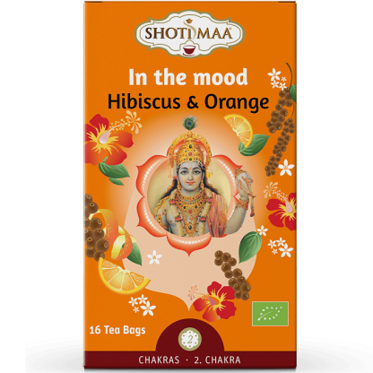 Ceai Chakras In The Mood: hibiscus si portocale BIO 16 pliculete Shotimaa