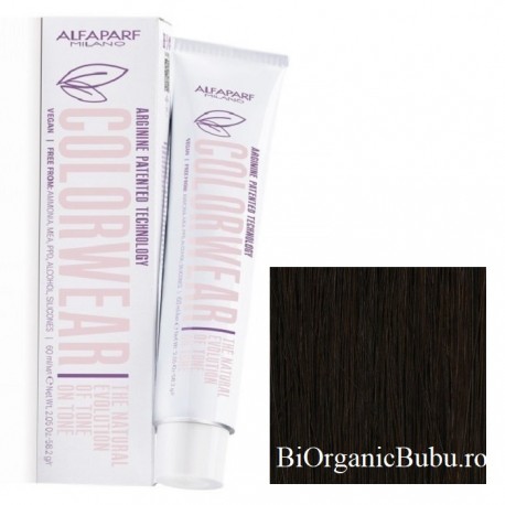 Vopsea fara amoniac nr 4 Medium Natural Brown Color Wear 60ml Alfaparf Milano