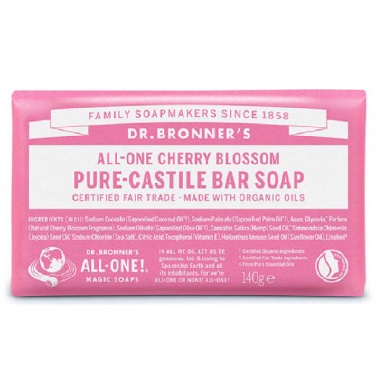 Sapun organic de Castilia cu flori de cires 140g Dr Bronner
