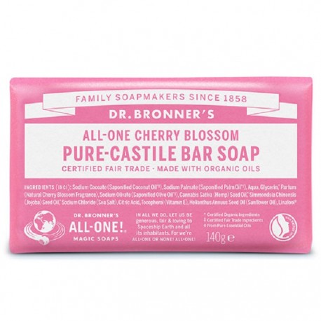 Sapun de Castilia cu ulei esential din flori de cires 140g Dr Bronner