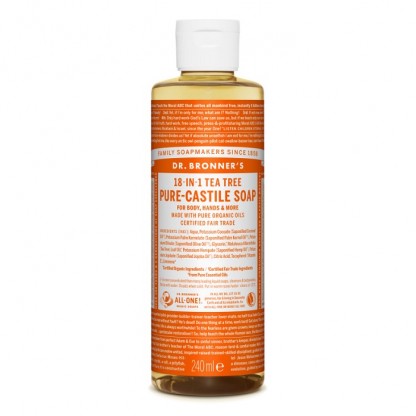 Sapun lichid Castilia cu tea tree, organic 240ml Dr Bronner