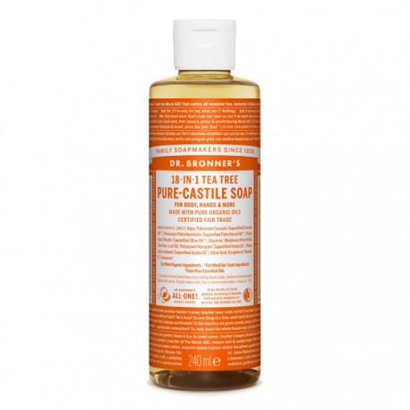 Sapun lichid de Castilia cu tea tree, organic 240ml Dr Bronner