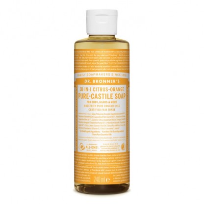 Sapun lichid de Castilia cu citrice, organic 240ml Dr Bronner