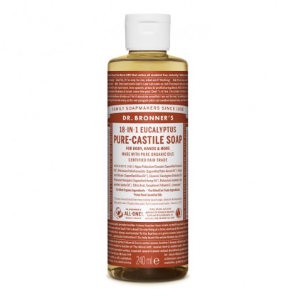 Sapun lichid de Castilia cu eucalipt, organic 240ml Dr Bronner