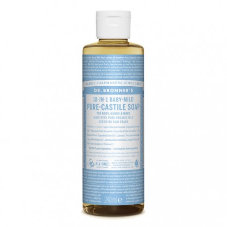 Sapun lichid de Castilia fara parfum, organic 240ml Dr Bronner