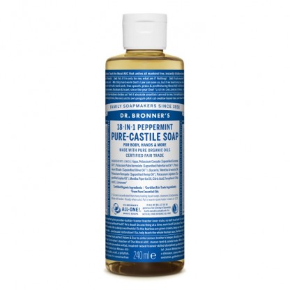 Sapun lichid bio de Castilia cu menta 240ml Dr Bronner