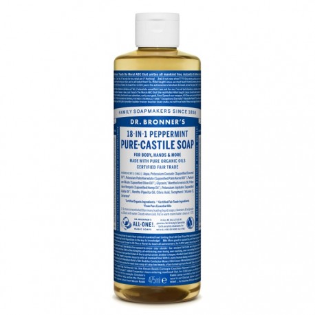 Sapun lichid de Castilia cu menta, organic 475ml Dr Bronner