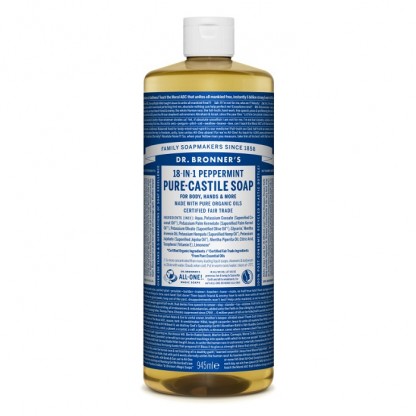 Sapun lichid de Castilia cu menta, organic 945ml Dr Bronner