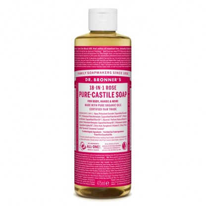 Sapun lichid bio de Castilia cu trandafiri 475ml Dr Bronner