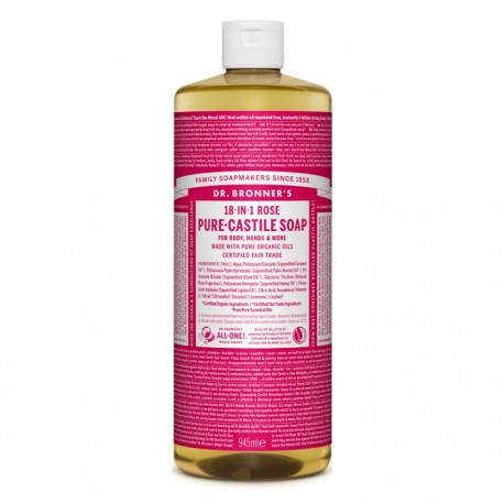 Sapun lichid de Castilia cu trandafiri, organic 945ml Dr Bronner
