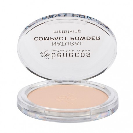 Pudra compacta matifianta pentru ten deschis, Porcelain 9g Benecos