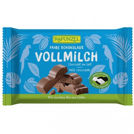 Ciocolata bio cu lapte integral Cristalino 100g Rapunzel