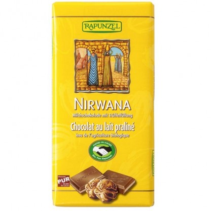 Ciocolata Nirwana cu praline bio 100g Rapunzel