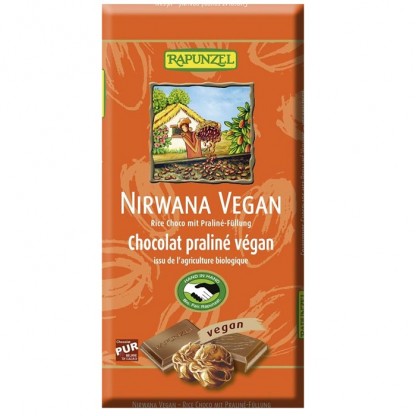 Ciocolata Nirwana cu alune, bio vegana 100g Rapunzel