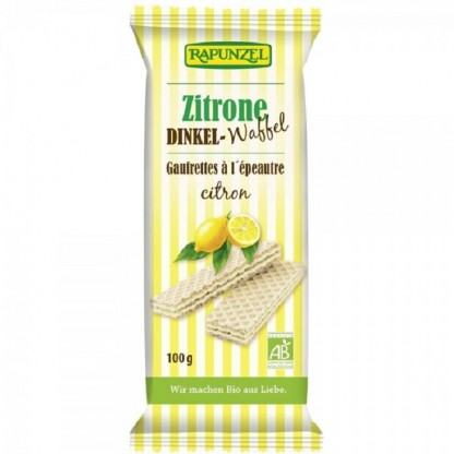 Napolitane cu crema de lamaie bio 100g Rapunzel