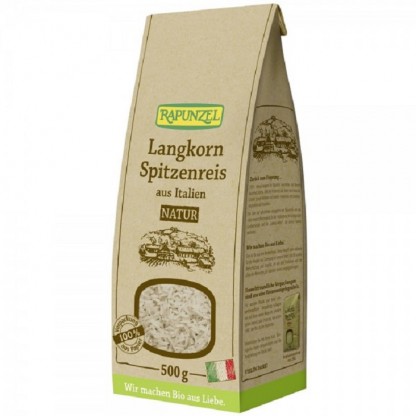 Orez natur cu bob lung bio 500g Rapunzel