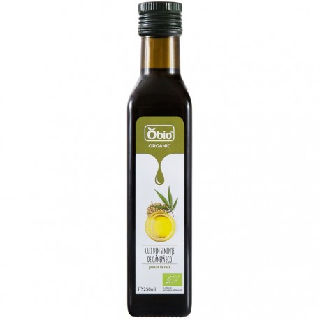 Ulei din seminte de canepa bio, presat la rece 250ml Obio