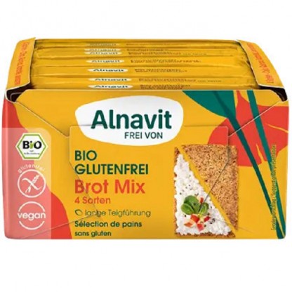 Cutie cu 4 tipuri de paine bio, fara gluten 500g Alnavit