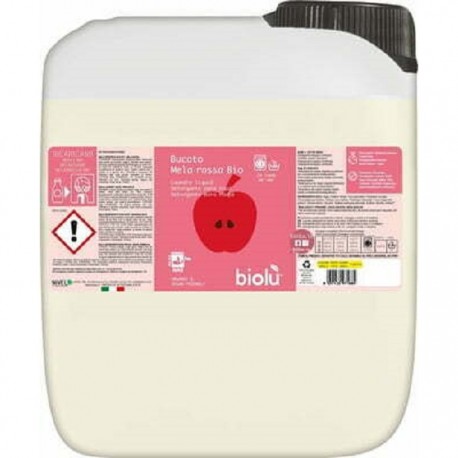 Detergent ecologic lichid pentru rufe albe si colorate cu mere rosii 5L Biolu