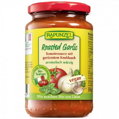 Sos de tomate cu usturoi prajit, bio vegan 340g Rapunzel