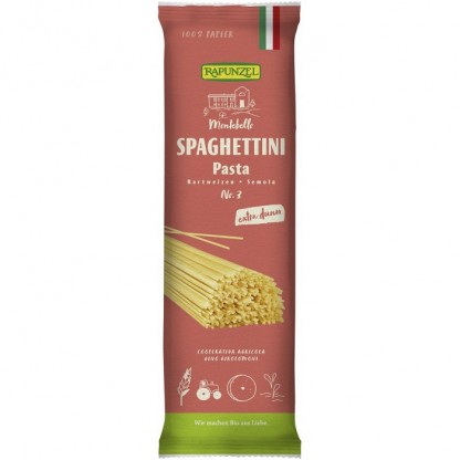 Spaghetti semola extra subtiri nr 3 din grau dur bio 500g Rapunzel